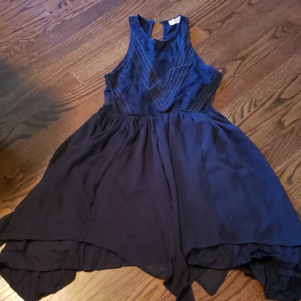 Blue lace dress